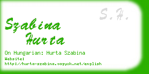 szabina hurta business card